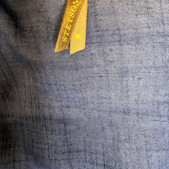 Stetson Blue Western Tiered Ruffle Hem High-Low Sleeveless Dress Size Medium - Picture 6 of 6